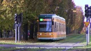 preview picture of video 'Norrköping Trams Strassenbahn October 2013'