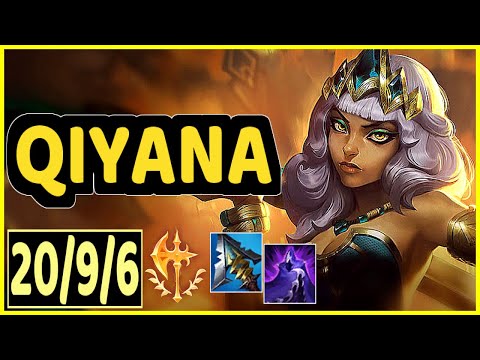 QIYANA VS ZOE - 20/9/6 KDA MID GAMEPLAY GRANDMASTER I