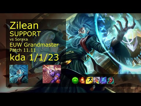 Zilean Support vs Soraka - EUW Grandmaster 1/1/23 Patch 11.11 Gameplay
