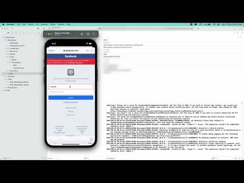 Xcode Facebook Login Error Fix - URL Scheme not registered