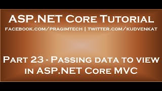Passing data to view in ASP NET Core MVC
