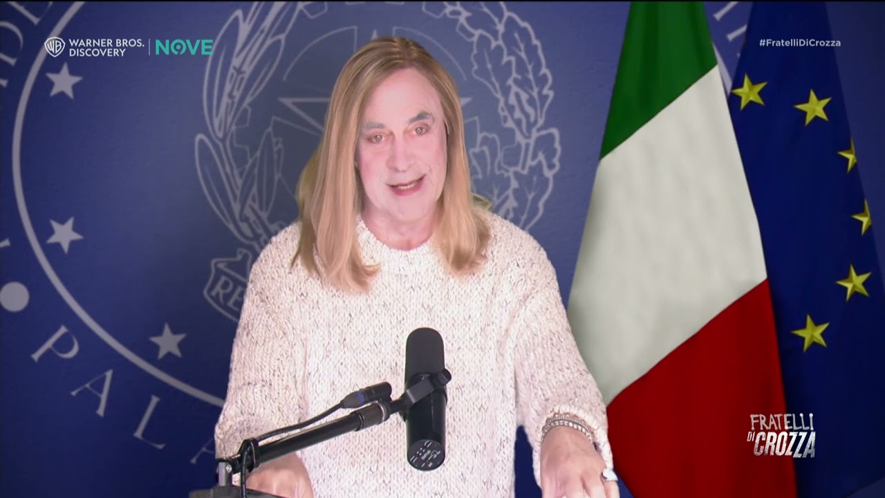 Crozza Meloni "Me sò innamorata da Fedez... di fianco a lui sembro Crosetto!"