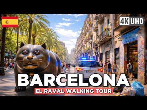 Is El Raval Barcelona’s Most Dangerous Area? ⚠️ 🇪🇸 | 4K 60fps Walking Tour
