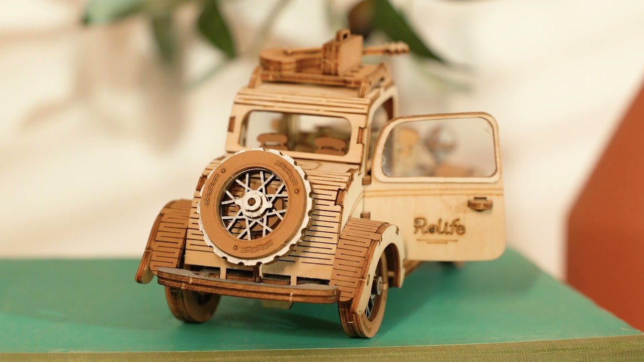 RoboTime dřevěné 3D puzzle Historický kočár