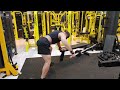 Land mine rear delt raise