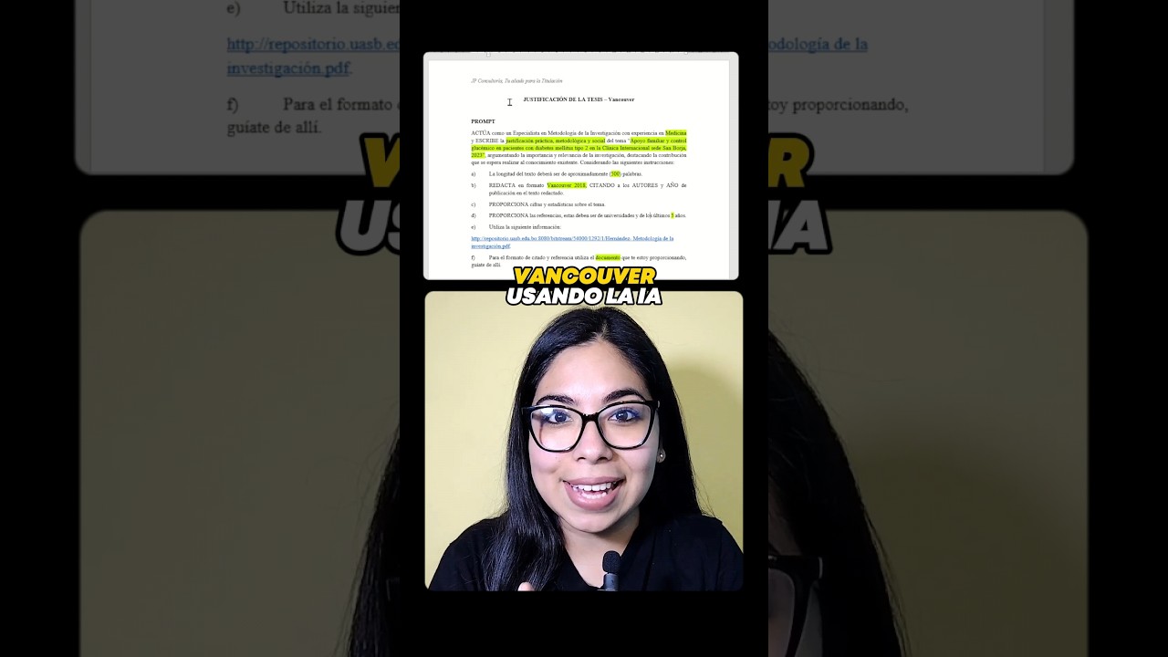 La Justificación de la Tesis en Vancouver con IA