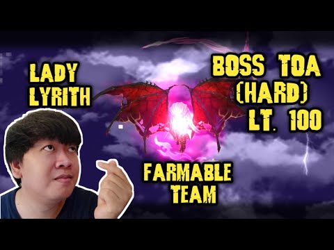 GUIDE BOSS TOA HARD Lt.100 (LYRITH) AUTO TENGAH FARMABLE TEAM #SummonersWar #TOAH #BOSS #LYRITH #F2P