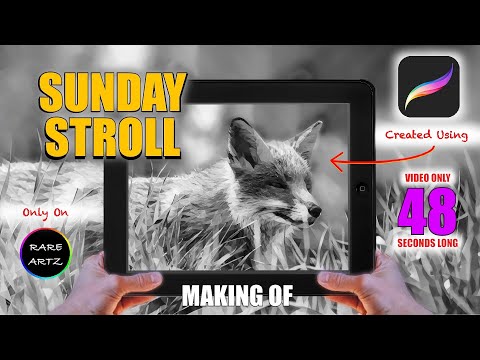 SUNDAY STROLL!! 🦊 |  Digital Art (Animal Art) - Art Timelapse Video