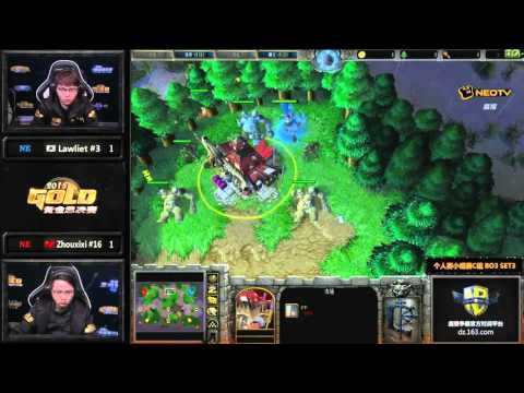 WC3 Golden Championship Series NetEase 2015/16 Lawliet (NE) vs Zhouxixi (NE) G3
