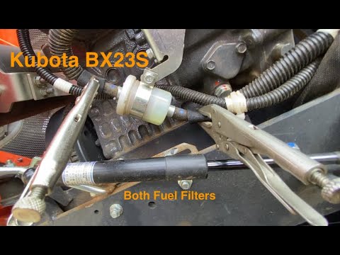 Kubota BX23S Sub-compact Tractor: Fuel Filter Change x 2
