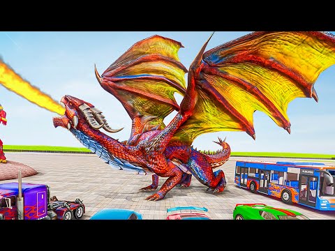 Dragon Robot Police Truck Game