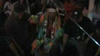 Cree Society singing a roundance song at a pow wow