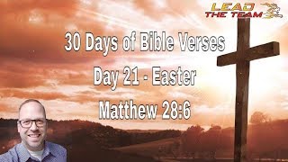 🕆 30 Days of Bible Verses - Day 21 - Matthew 28:6 (NLT) 🕆