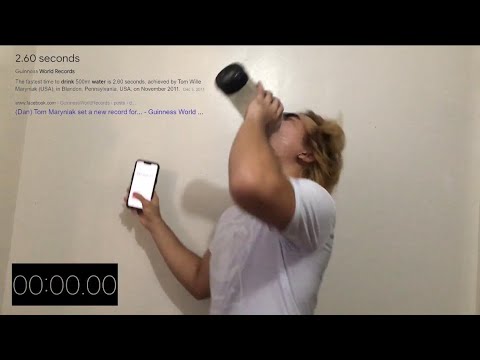 WORLD'S FASTEST WATER DRANK (WORLD RECORD)