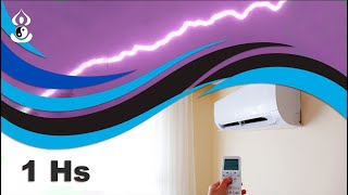 04  1 Hora de  Som de Chuva com Troves, Relampeando e Ar Condicionado para Dormir e Relaxar  ASMR