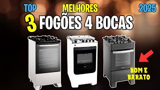 ????Qual o Melhor Fogão 4 Bocas de 2025?  TOP 3 Fogões  com Melhor Custo Benefício!