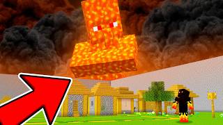 VILLAGER GIGANTE DE LAVA DESTRUIU TUDO NO MINECRAFT