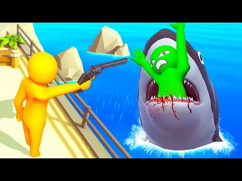 Ragdolls Try to CAPTURE a Shark - Havocado Gameplay