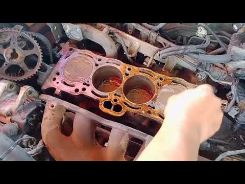 TOYOTA COROLLA 4A FE ENGINE REPLACING NEW CYLINDER HEAD GASKET( PART 2)