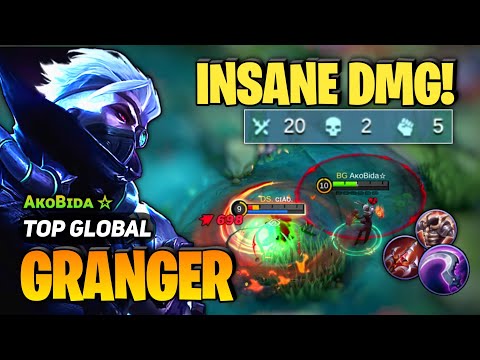 20 KILL! Granger Brutal Gameplay [ Top Global Granger Best Build ] By AᴋᴏBida☆- Mobile Legends