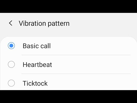 how to change vibration pattern on samsung