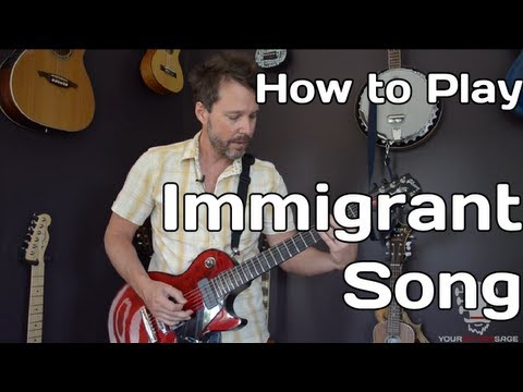 How To Play Immigrant Song By Led Zeppelin - Guitar Lesson