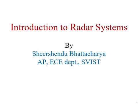 INTRODUCTION TO RADAR SYSTEMS