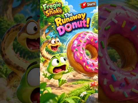 Frogie & Snake — The Runaway Donut! 🍩😂 | Funny 3D Cartoon