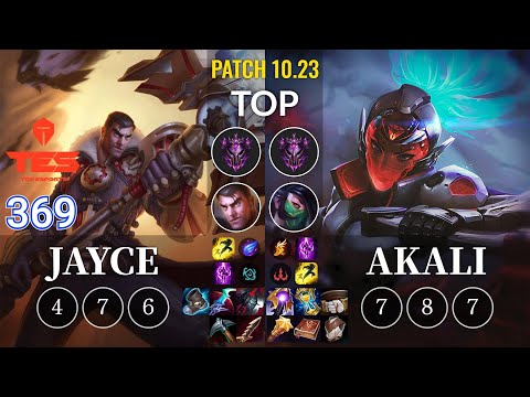 TES 369 Jayce vs Akali Top - KR Patch 10.23