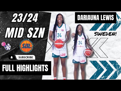 Dariauna Lewis Highlights 2023/24 || Sweden SBL || IK Eos Lund