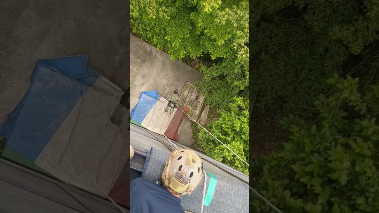 【ラペリング】飛出し戦闘降下 PF 練習 #Shorts 【タクトレ】