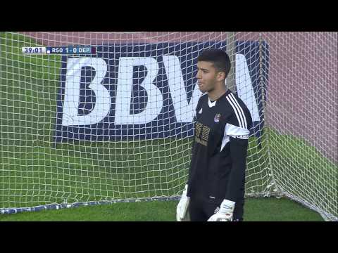 Gol de Lucas Pérez tras el penalti que le para Rulli (1-1) en el Real Sociedad - Deportivo