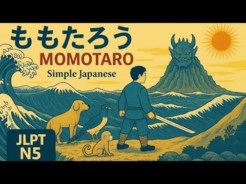 [Japanese Folktale] Momotaro | A Classic Tale in Simple Japanese (JLPT N5)