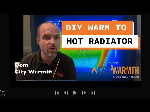 How to fix a radiator which is hot at the top and cold at the bottom!