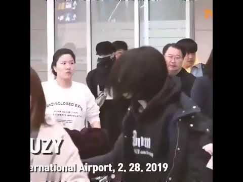 Suzy arrived at incheon airport back from dior fashion show in Paris ♥