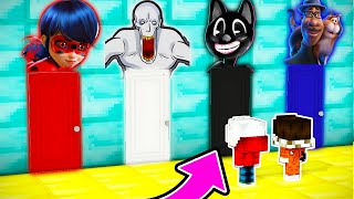 Download lagu DON'T CHOOSE THE WRONG DOOR IN MINECRAFT! 😱😂 | LADY BUG, ​​SCP 096, CARTOON CAT, AND SOUL MOVIE mp3
