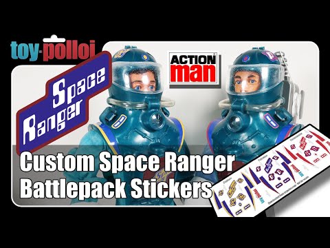 Vintage Action Man Space Ranger Battlepack custom stickers - Toy Polloi