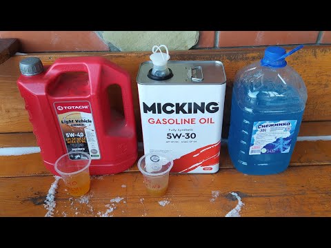 Моторные масла Micking 5w30 vs Totachi 5w40 при -31 градусе мороза