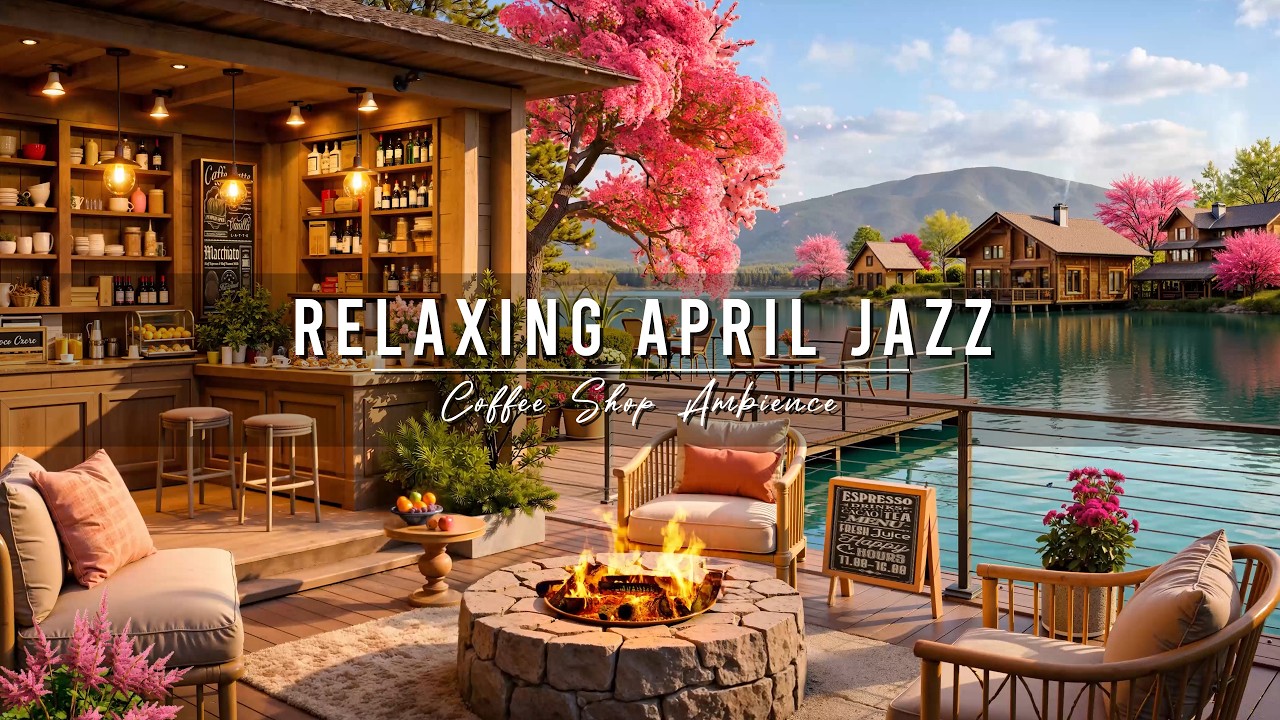 Relaxing April Spring Jazz for Studying, Work 🌸 Cozy Porch Ambience with Smooth Piano Jazz Music