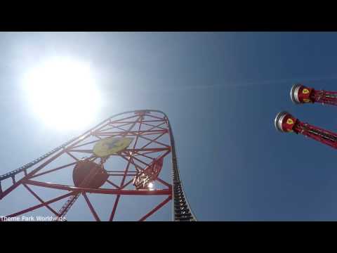 Red Force Front Row On Ride POV - Ferrari Land PortAventura World