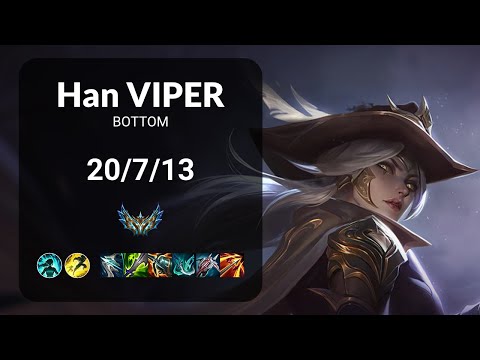 Han Viper Ashe vs Ezreal BOTTOM - KR CHALLENGER Patch 13.13