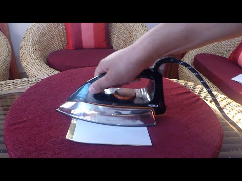 Gold foil transfer using Iron press