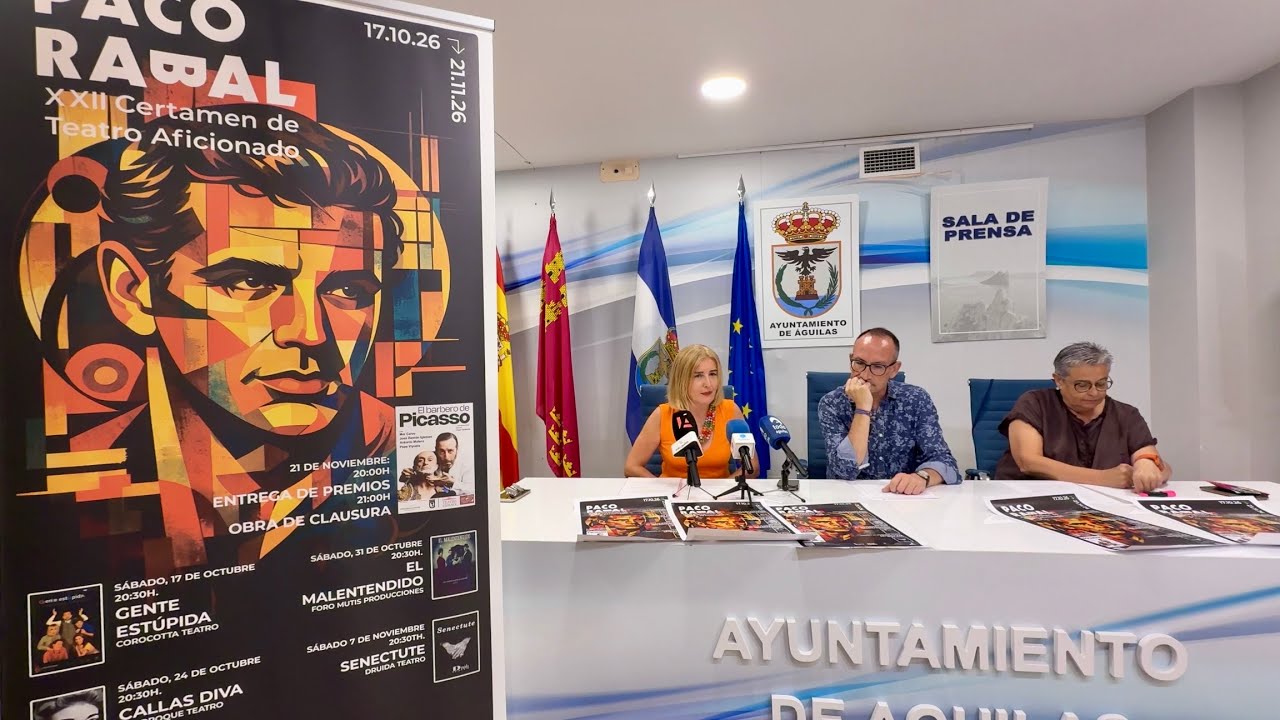 Todo listo en Águilas para acoger la XXII edición del Certamen Nacional de Teatro Aficionado Paco Rabal