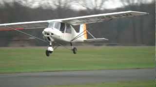 preview picture of video 'Flugtraining mit Tango-Bravo: Starttechnik vorgeführt mit dem UL Comco Ikarus C42'