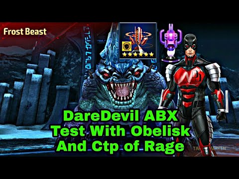 Daredevil Abx Test With Obelisk & Ctp Of Rage - Marvel Future Fight