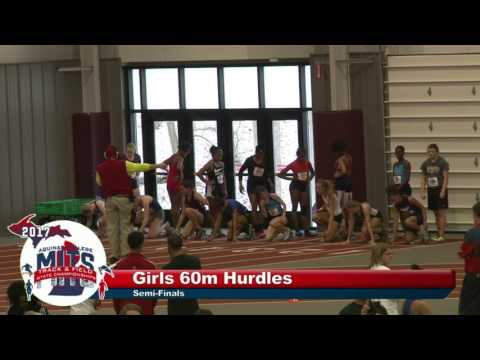 MITS 2017 Girls 60m Hurdle Semi-Finals Heat 4