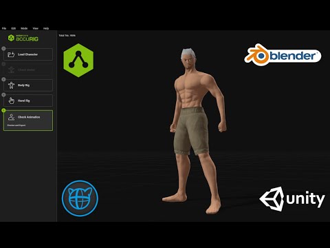 Animation tutorial for game dev Part 1 - Create Rig Bones - AccuRIG to Blender