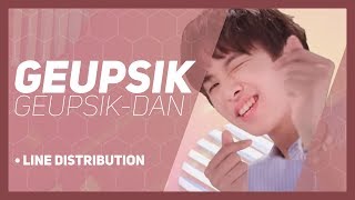 Geupsik-Dan - Geupsik (Lunch) Line Distribution (Color-Coded)