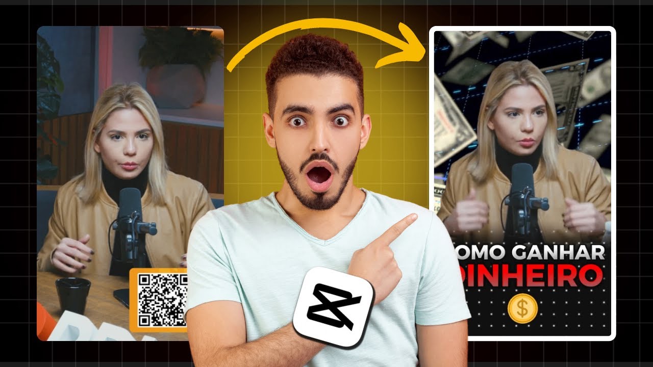 Como fazer edições dinâmicas de corte de podcast pelo celular [CAPCUT]