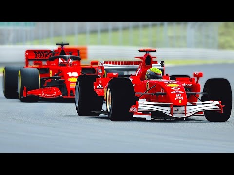 Ferrari F1 2020 vs Ferrari F1 2006 at Silverstone